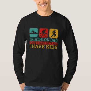 Camiseta Atletas Triatletas Mens Triathlon Executando Fi