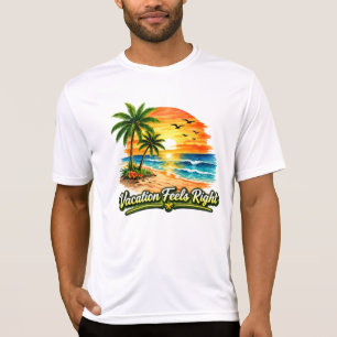 Camiseta Atlética de Desempenho Vacation Feels Rig