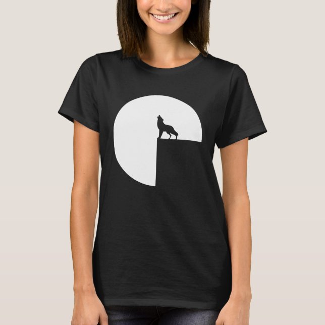 Camiseta Atmospheric Wolf Howling at the Full Moon  1 (Frente)