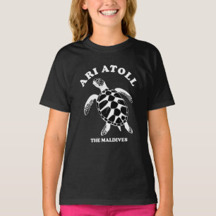 Camiseta Atol de Ari Maldivas - Nadar com Tartarugas Marinh