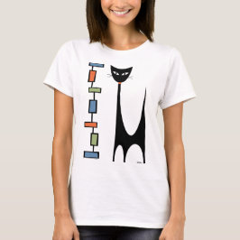 Camiseta Atomic Cat with Mod Rectangles 1