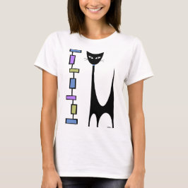 Camiseta Atomic Cat with Mod Rectangles 2