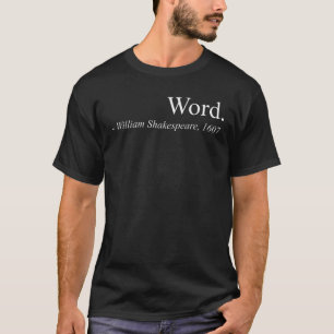 Camiseta Ator 1607 do dramaturgo de William Shakespeare da