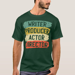 Camiseta Ator De Escritor E Filme Do Produtor De Filmagem R