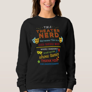Camiseta Ator Musical Atuante de Definição de Nerd de Teatr