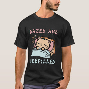 Camiseta Atordoado E Drogado Na Cama - Meme de Gato Sonolen