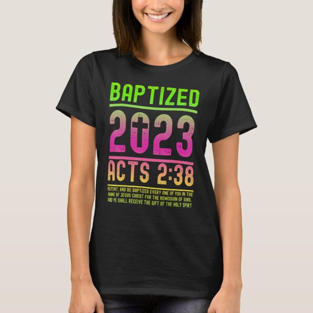 Camiseta Atos 2 38 Batismo Verso Bíblia para Christi Batiza (Frente)