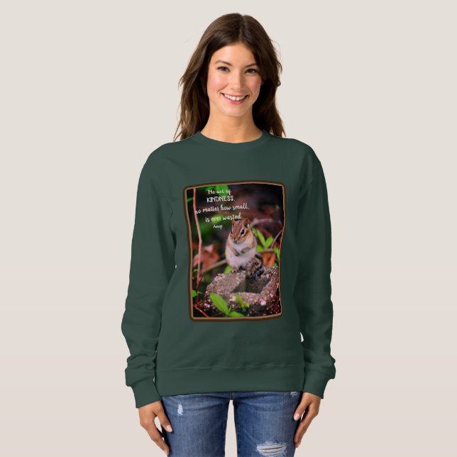 Camiseta Atos De Bondade Chipmunk De Cotação Inspiracional (Frente Completa)