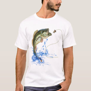 Camiseta Atração de salto da pesca da perda