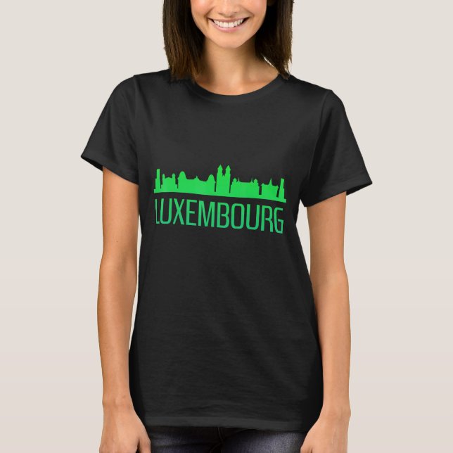 Camiseta Atrações Turísticas Construindo Cidade do Luxembur (Frente)