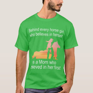 Camiseta Atrás De Cada Cavalo Que Acredita Em Sua Família