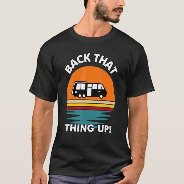 Camiseta Atrás Dessa Coisa, Camper Rv Meme Camping Van Tr (Frente)