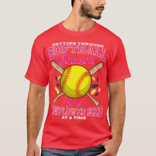 Camiseta Atravessando Softball Uma Sementes De Girassol Em 