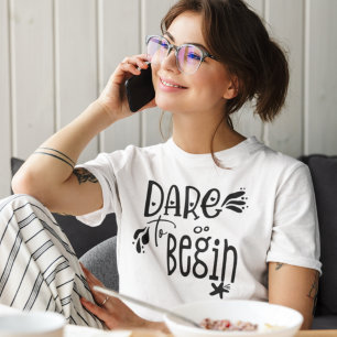 Camiseta Atrevo-me a começar a citar a tipografia negra