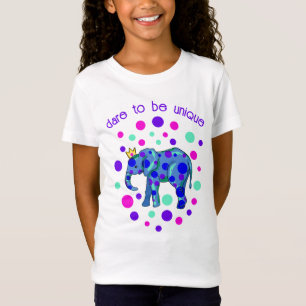 Camiseta Atrevo-me a ser uma camisa-T da moça elefante únic