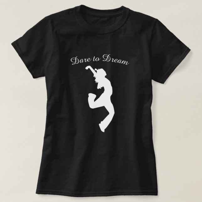 Camiseta Atrevo-me a sonhar com a dança moderna (Frente do Design)