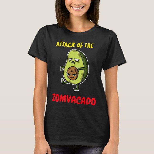 Camiseta ATTACK OF THE ZOMVACADO u2013  AVACADO HALLOWEEN C (Frente)