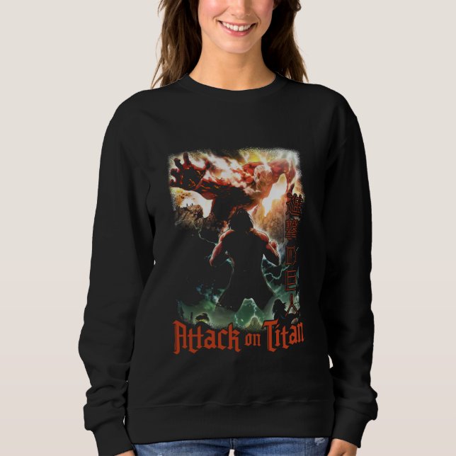 Camiseta Attack on Titan Season 2 Titan Attack Show Poster  (Frente)