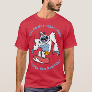 Camiseta Attitash, New Hampshire Yeti Snowboard Vacation