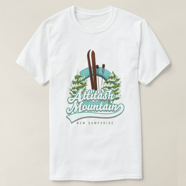 Camiseta Attitash - novo logótipo do hampshire (Frente do Design)