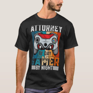 Camiseta ATTORNEY By Day Gamer By Night Memory Para Jogador