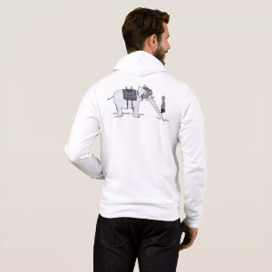 Camiseta Atualização de elefante homens branco Bella capuz