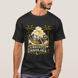 Camiseta Atualmente Indisponível Esqueleto Praia Retro