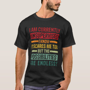 Camiseta Atualmente, Não Estou Sob Supervisão, Mas As Possi