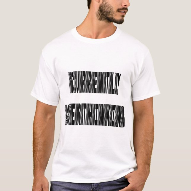 Camiseta Atualmente Pensando Demais (Frente)