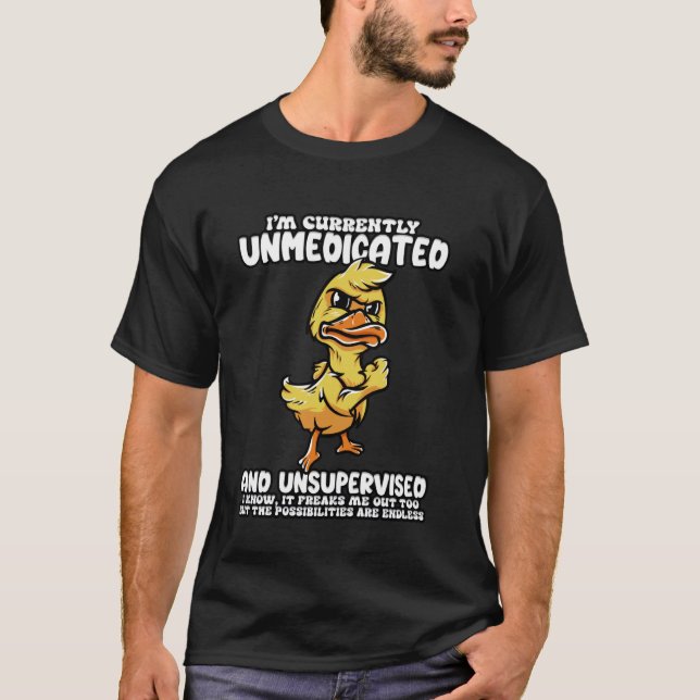 Camiseta Atualmente, Sarcasmo Sarcástico Não Sob Supervisão (Frente)