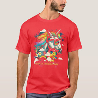 Camiseta Atuário do Rainbow Unicorn