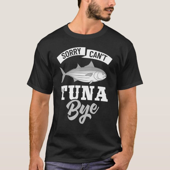 Camiseta Atum Barcos De Pesca Que Cavam Peixes De Caça Rod  (Frente)