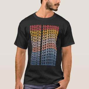 Camiseta Atum Branco do Pacífico Groovy Retro Peixe