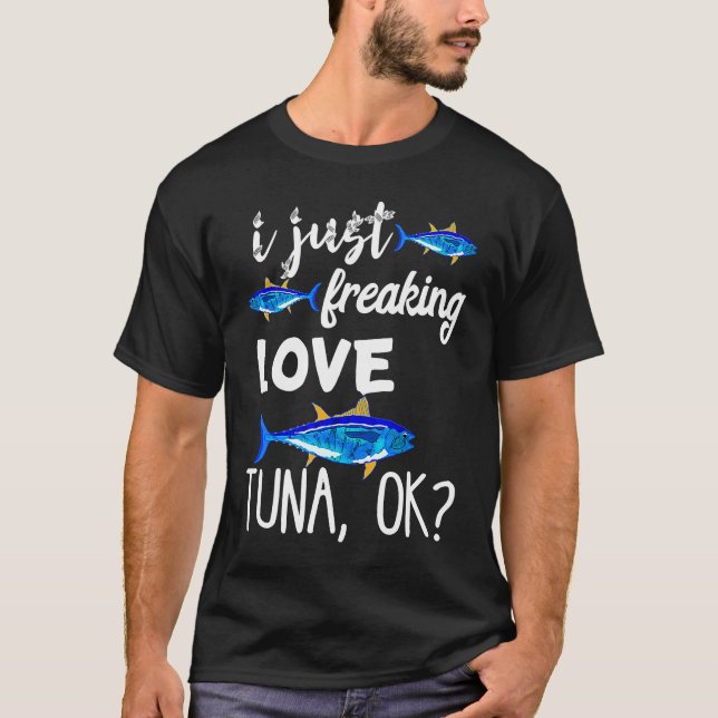 Camiseta Atum comida atum lata peixe predador pesca comida  (Frente)