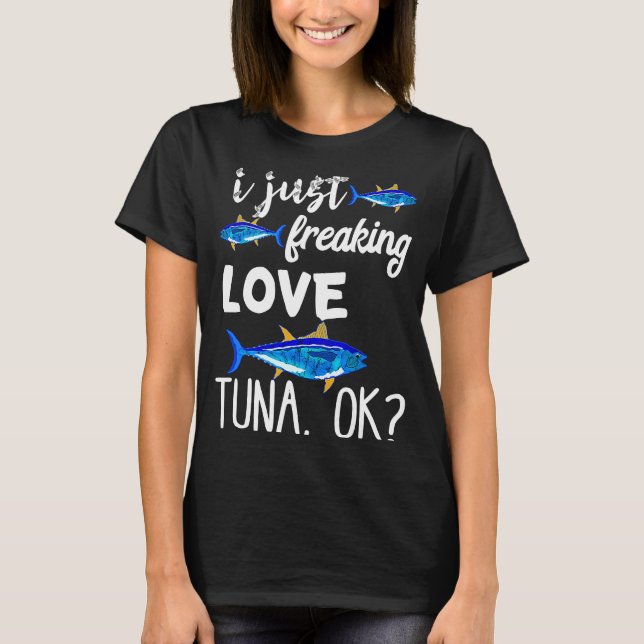Camiseta Atum comida de atum pode peixe predador comida (Frente)