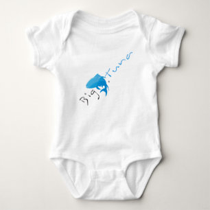 Camiseta Atum grande - Creeper infantil, branco