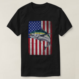 Camiseta Atum Vintage Pesca Pavilhão Americano