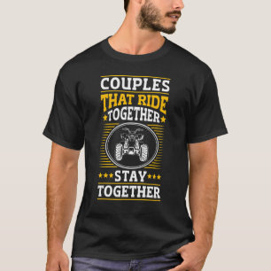 Camiseta ATV Quad Biker Quatro Casais De Vintagem De Rodas