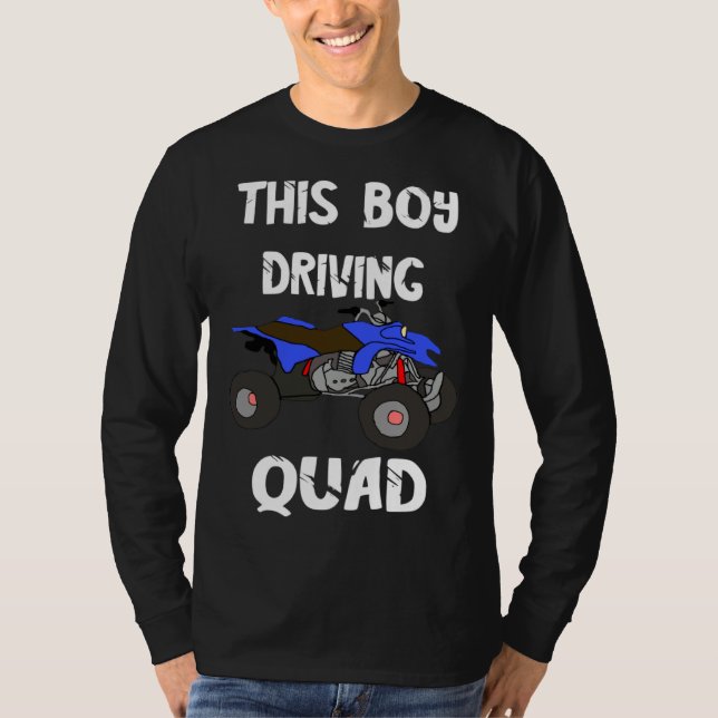 Camiseta ATV Quad Rider Offroad Biker Boys Four Wheeler Bik (Frente)