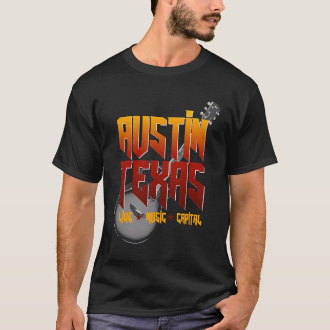 Camiseta Atx Live Music Capital Texas Austin (Frente)