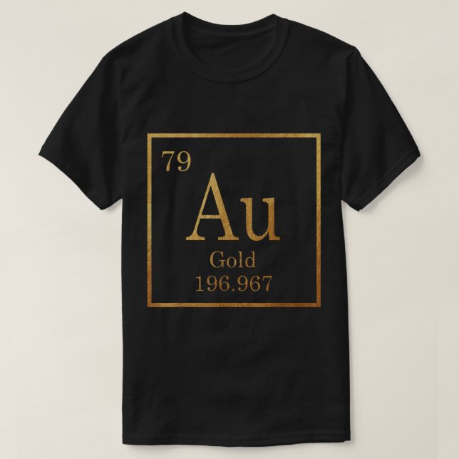 Camiseta Au Element Autism Dourado (Frente do Design)