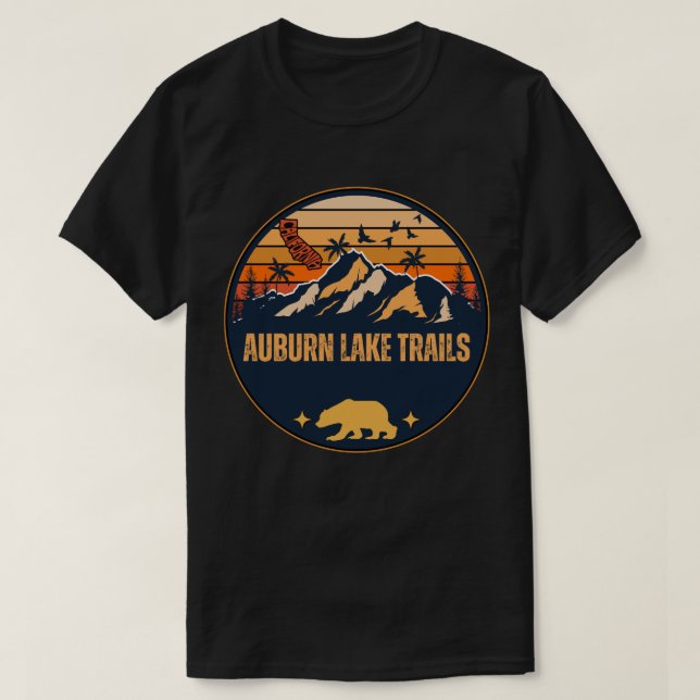 Camiseta Auburn Lake Trails, Califórnia (Frente do Design)