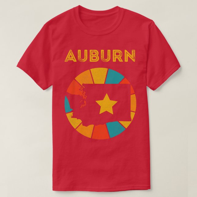 Camiseta Auburn Washington Vintage desapontou Souvenir 1 (Frente do Design)