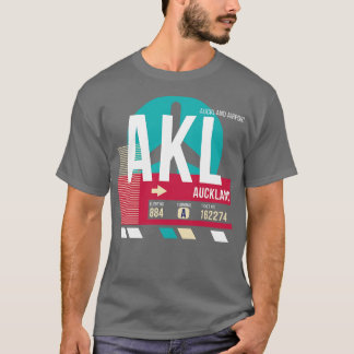 Camiseta Auckland AKL Nova Zelândia — Etiqueta de bagagem d