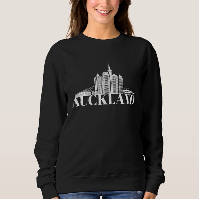 Camiseta Auckland New Zealand City Skyline Silhouette Outli (Frente)