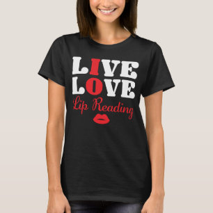 Camiseta Audição do Orgulho Surdo ASL Live Love Lip
