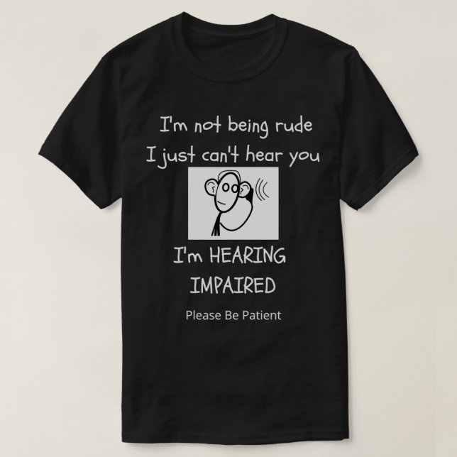 Camiseta Audição Imparada Eu Estou Ouvindo Imparado (Frente do Design)