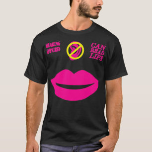 Camiseta Audição Imparada Pode Ler Lábios Suporte ASL Surdo