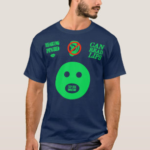 Camiseta Audição Imparada Pode Ler Lábios Suporte ASL surdo