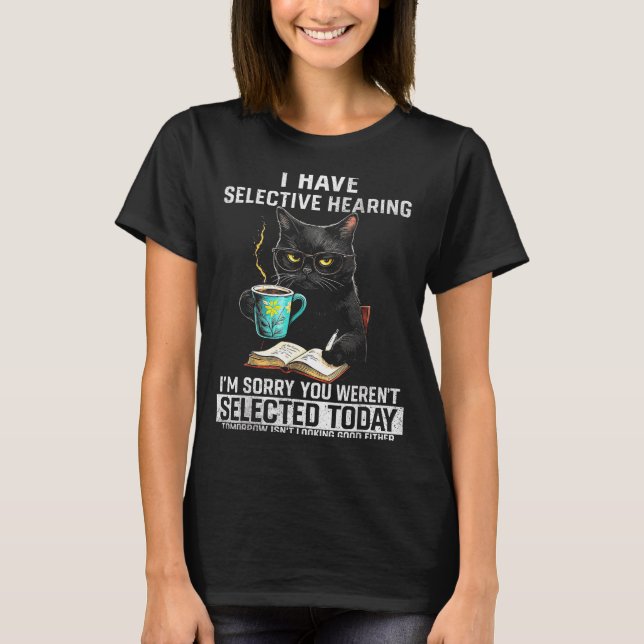 Camiseta Audição Seletiva Gato Engraçado Sarcasmo Humor Fra (Frente)